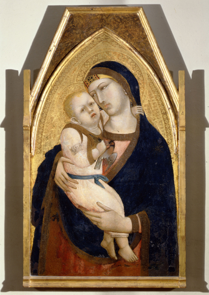 Sienne, ars narrandi. Aux origines de la Renaissance. : Ambrogio Lorenzetti. La Vierge a? l’Enfant. c. 1340, Tempera sur panneau, 108,5 x 62,5 cm Siena © Pinacoteca Nazionale